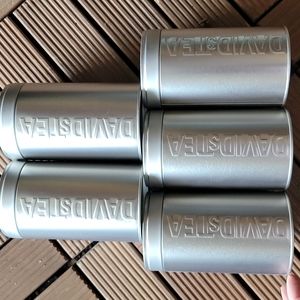 BRAND NEW 5 of DAVIDs TEA Silver Storage Tin's